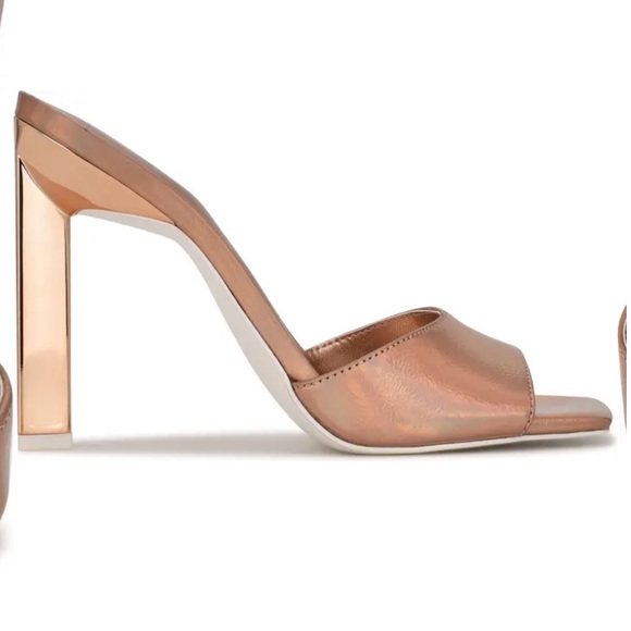 Nine West- Neon Sleek Slide Sandal in rose gold2- Size 8M - Picture 6 of 11